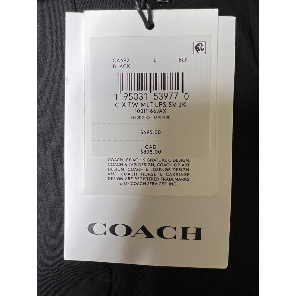 Coach X Tom Wesselmann Souvenir Jacket Lips Black Women’s Size Large - Picture 11 of 11